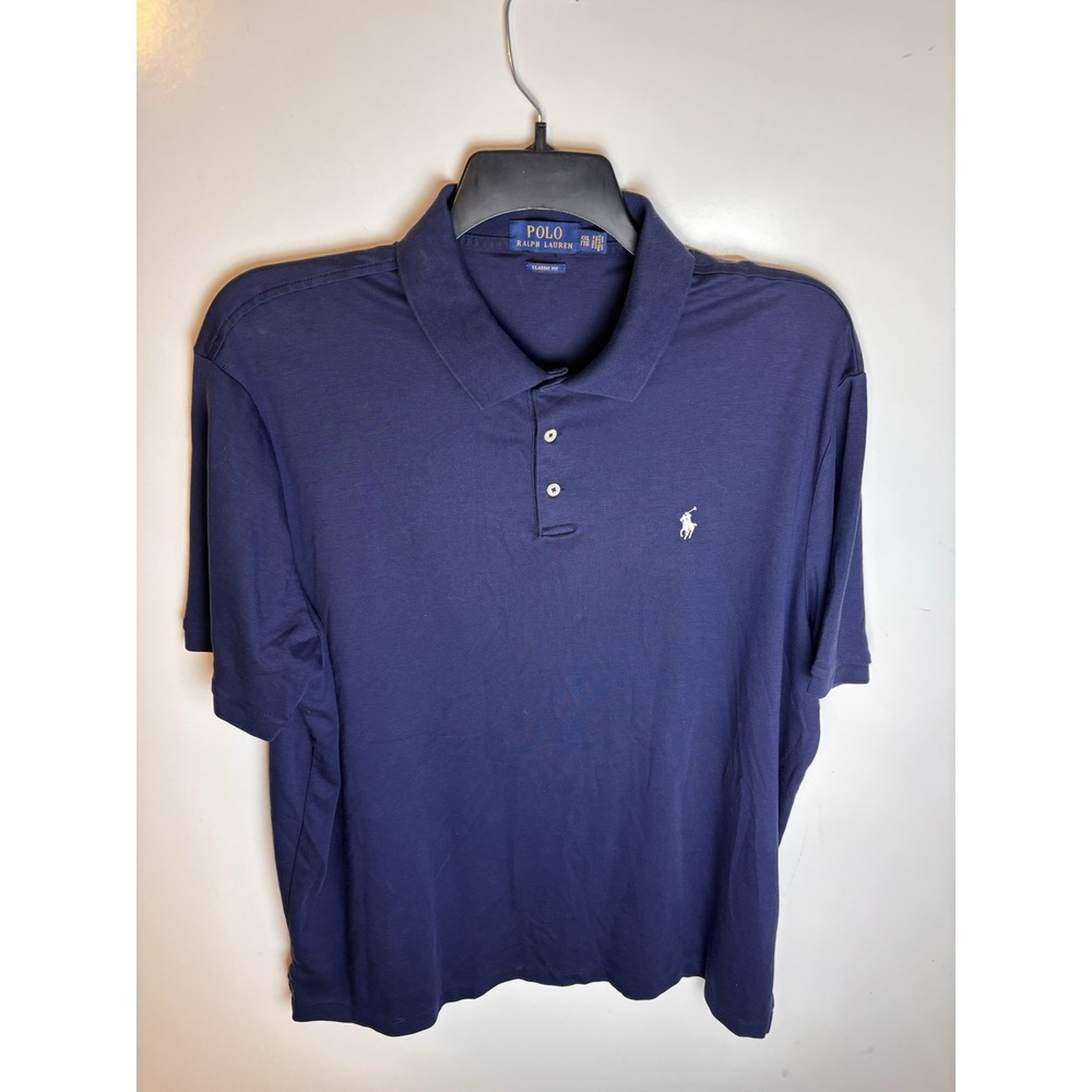 Polo Ralph Lauren Classic Fit Polo Shirt 100% Cotton Blue Mens Size XXL